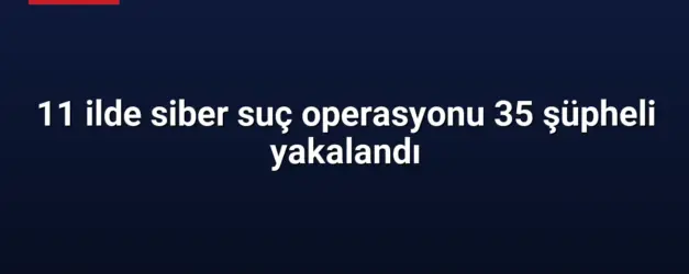 11 ilde siber suç operasyonu 35 şüpheli yakalandı