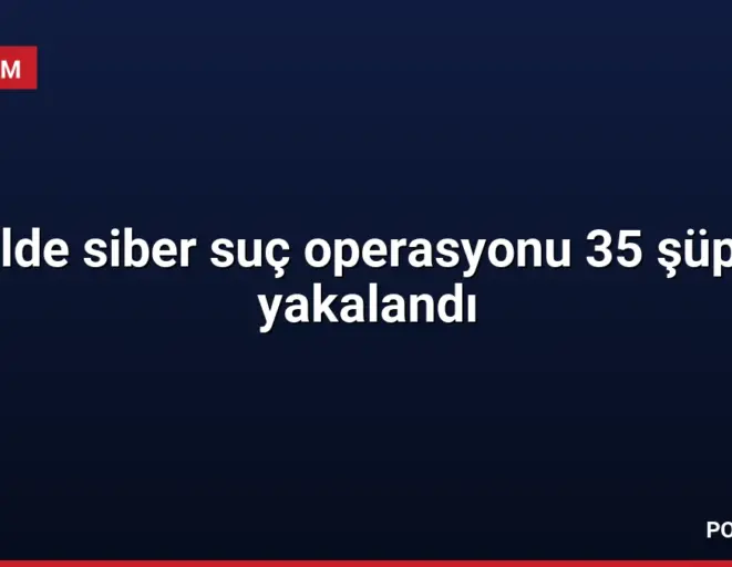 11 ilde siber suç operasyonu 35 şüpheli yakalandı