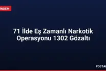 71 İlde Eş Zamanlı Narkotik Operasyonu 1302 Gözaltı