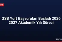 GSB Yurt Başvuruları Başladı 2026 2027 Akademik Yılı Süreci