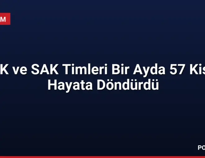 JAK ve SAK Timleri Bir Ayda 57 Kişiyi Hayata Döndürdü