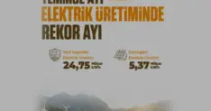 Türkiye Elektrik Üretiminde Temmuz Ayında Çifte Rekor Kırdı