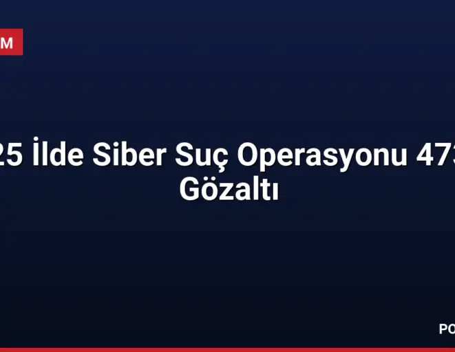 25 İlde Siber Suç Operasyonu 473 Gözaltı