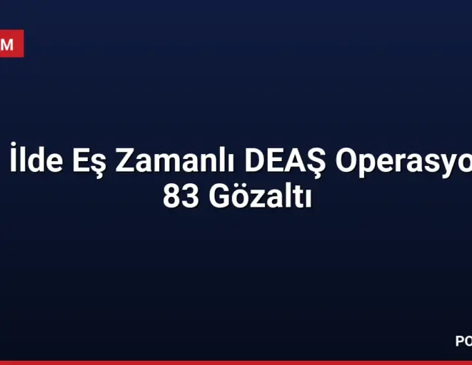 28 İlde Eş Zamanlı DEAŞ Operasyonu 83 Gözaltı