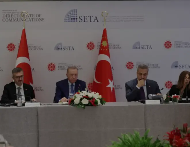 Cumhurbaşkanı Erdoğan New York'ta ABD'li düşünce kuruluşu temsilcileriyle buluştu