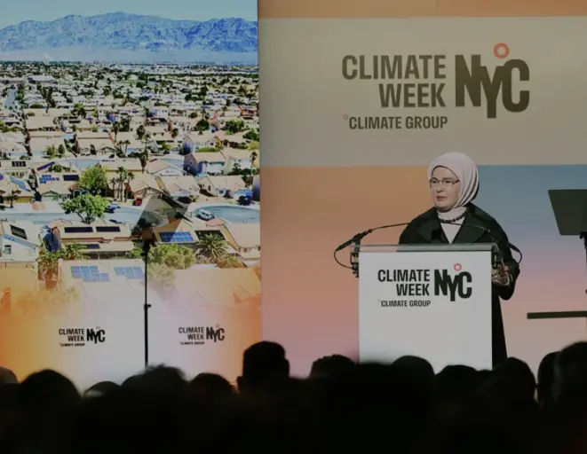 Emine Erdoğan New York İklim Haftası açılışında konuştu
