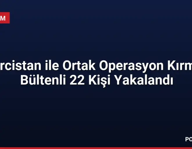 Gürcistan ile Ortak Operasyon Kırmızı Bültenli 22 Kişi Yakalandı