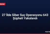 27 İlde Siber Suç Operasyonu 643 Şüpheli Yakalandı