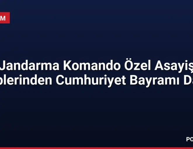 Jandarma Komando Özel Asayiş Ekiplerinden Cumhuriyet Bayramı Dalışı