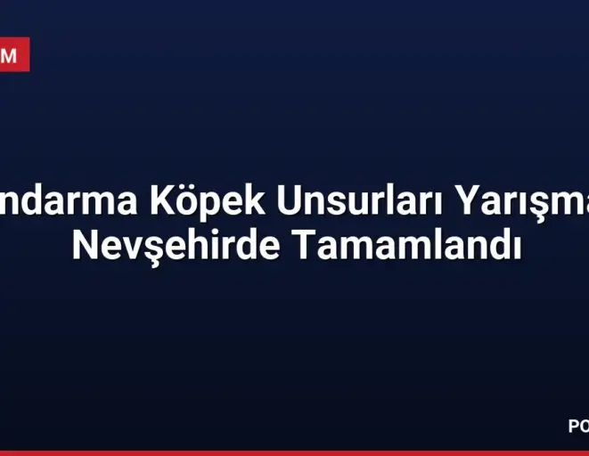 Jandarma Köpek Unsurları Yarışması Nevşehirde Tamamlandı